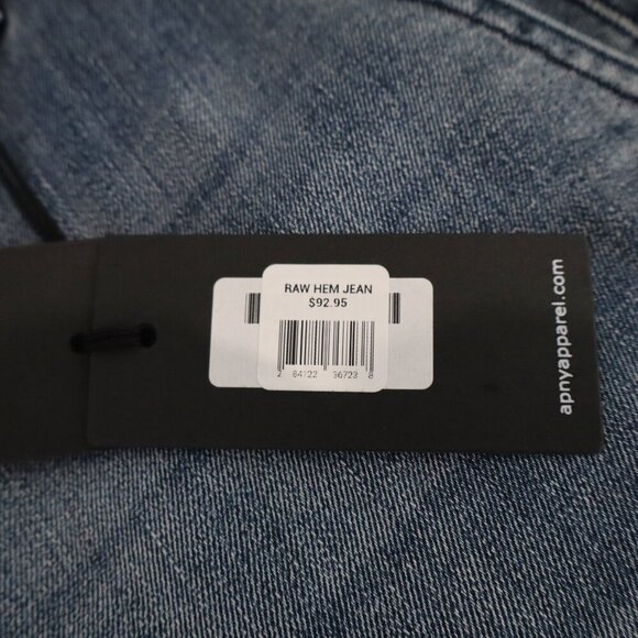 New APNY Womens Denim Raw Hem Trouser Jeans Size 8 Ankle length High Rise NWT - Picture 5 of 11